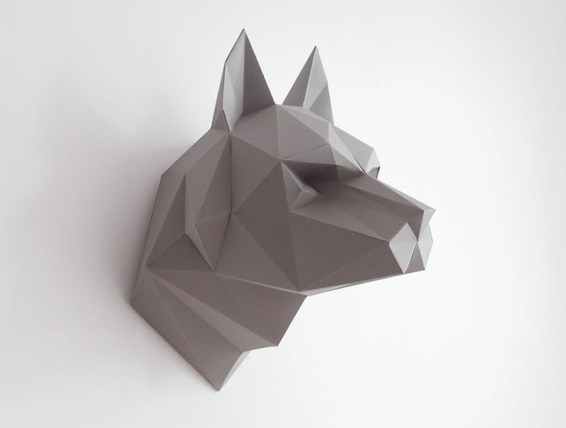 Wolf Sculpture <br> DIY Paper Craft Template