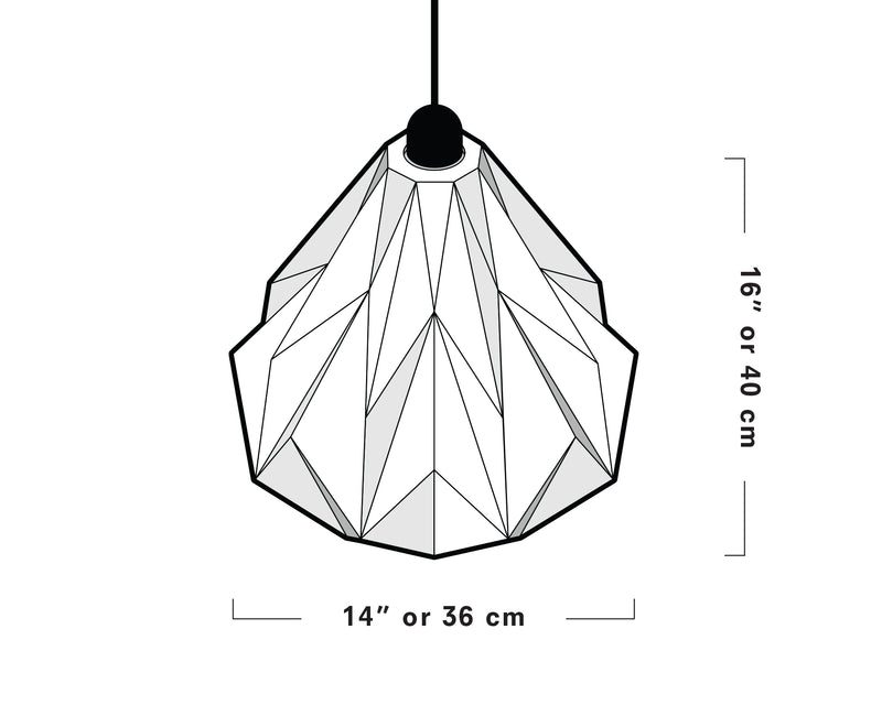 Origami Lampshade Kami <br> DIY Paper Craft Template