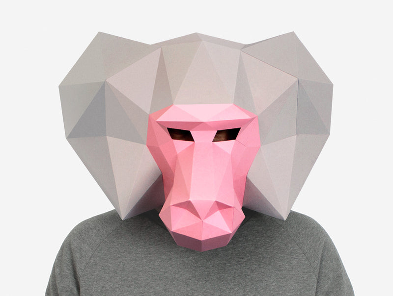 Baboon Mask <br> DIY Paper Mask Template
