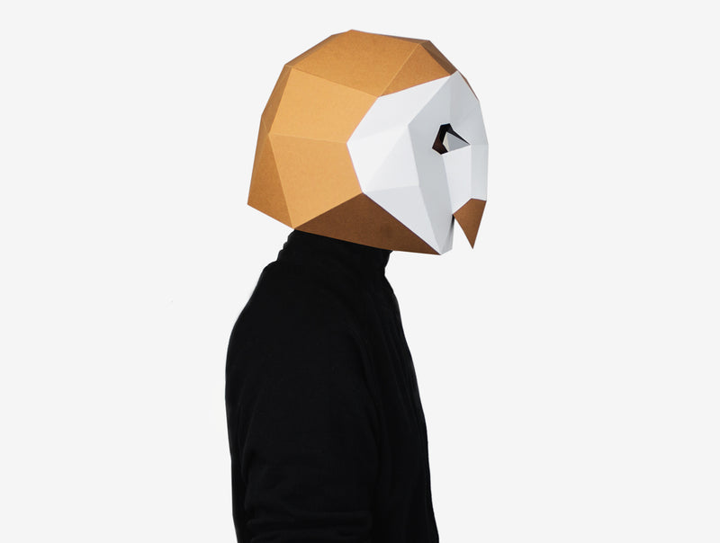 Barnowl Mask <br> DIY Paper Mask Template