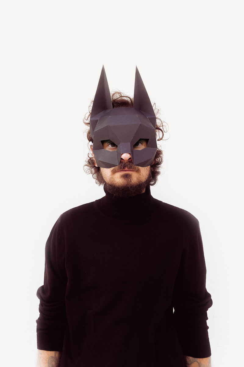 Doberman Dog Half Mask<br> DIY Paper Mask Template