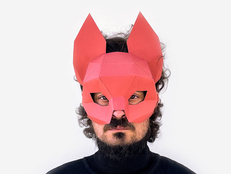 Fox Half Mask<br> DIY Paper Mask Template