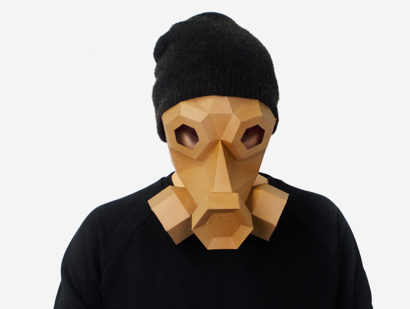 Gas Mask <br> DIY Paper Mask Template