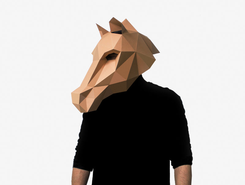 Horse Mask <br> DIY Paper Mask Template