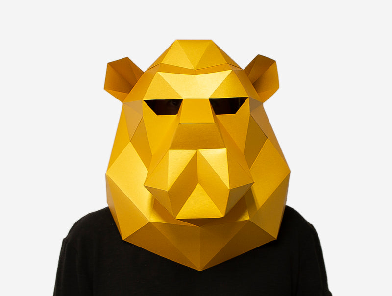Lion Mask <br> DIY Paper Mask Template