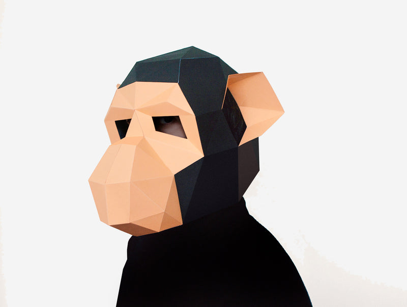 Monkey Mask <br> DIY Paper Mask Template
