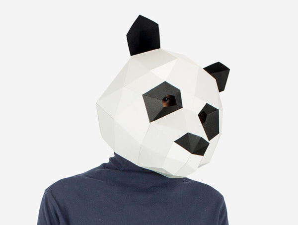 Panda Mask <br> DIY Paper Mask Template
