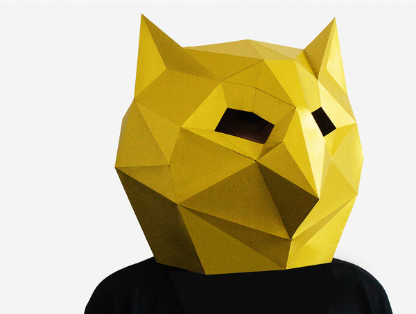Cat Mask-Costplay-Therian Mask  Cat mask, Cat mask diy, Paper