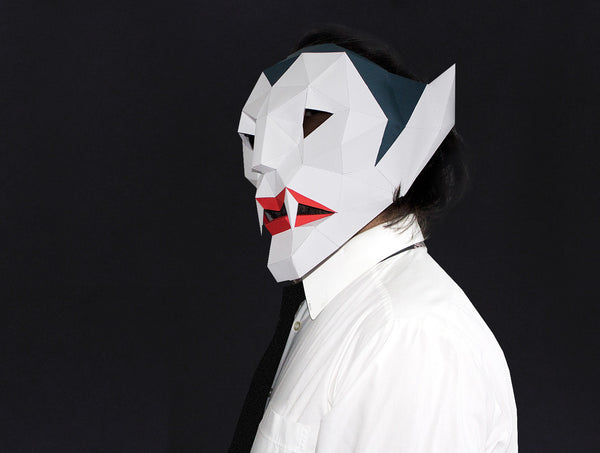 Vampire Half Mask <br> DIY Paper Mask Template