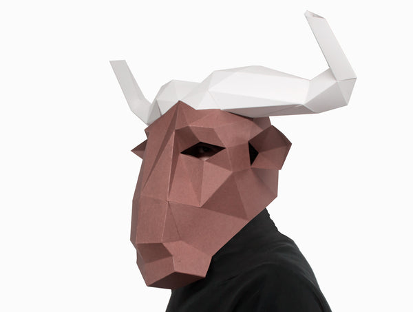 Wildbeest Gnu Mask <br> DIY Paper Mask Template