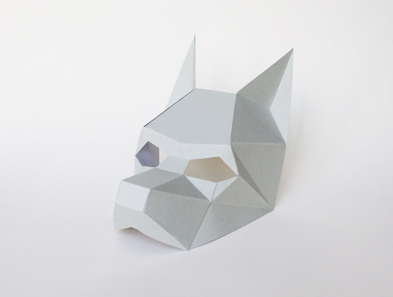 Kids Wolf Mask <br> DIY Paper Mask Template
