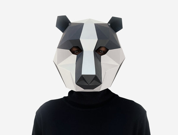 Badger Mask <br> DIY Paper Mask Template