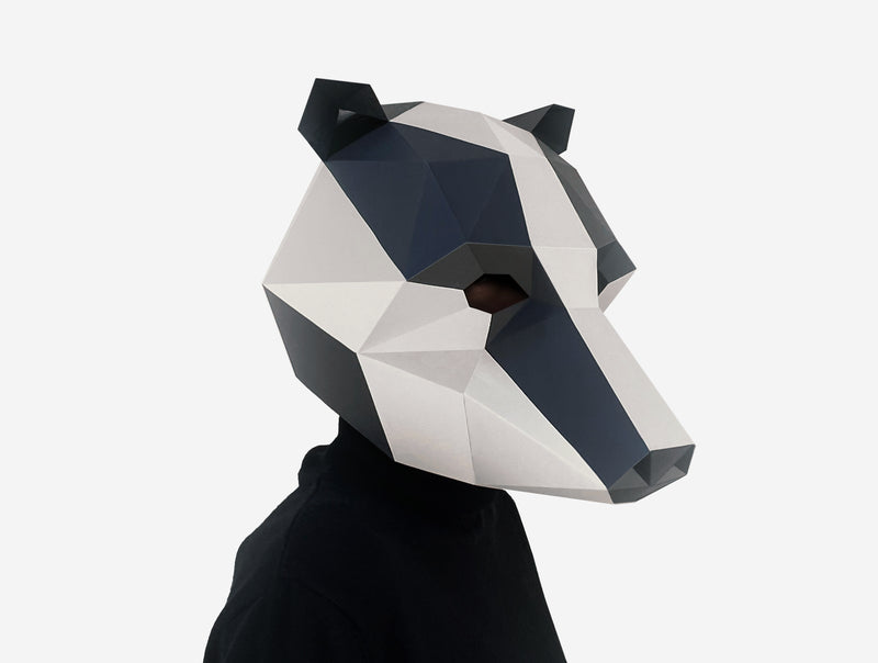 Badger Mask <br> DIY Paper Mask Template