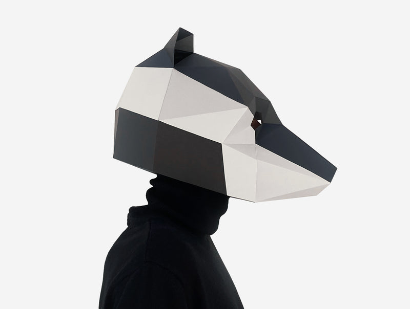 Badger Mask <br> DIY Paper Mask Template