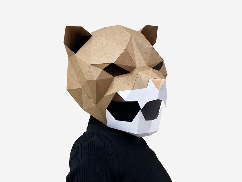 Cat Mask DIY Paper Mask, Printable Template, Papercraft, 3D Mask, Polygon,  Low Poly, Geometric, Costume, Pattern, PDF Download 
