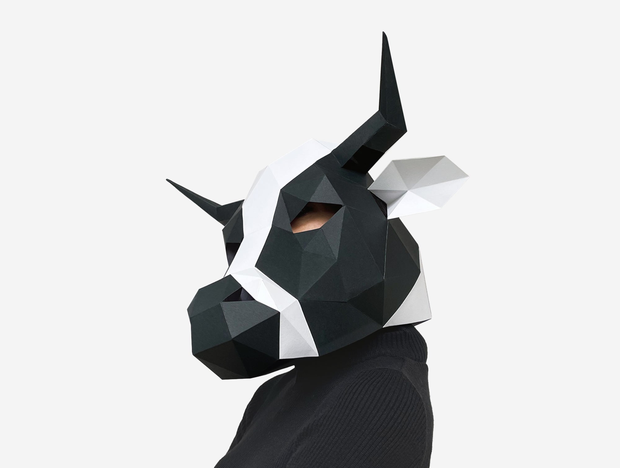 Cow Full Mask Cow Mask DIY Paper Mask Template | Lapa Studios