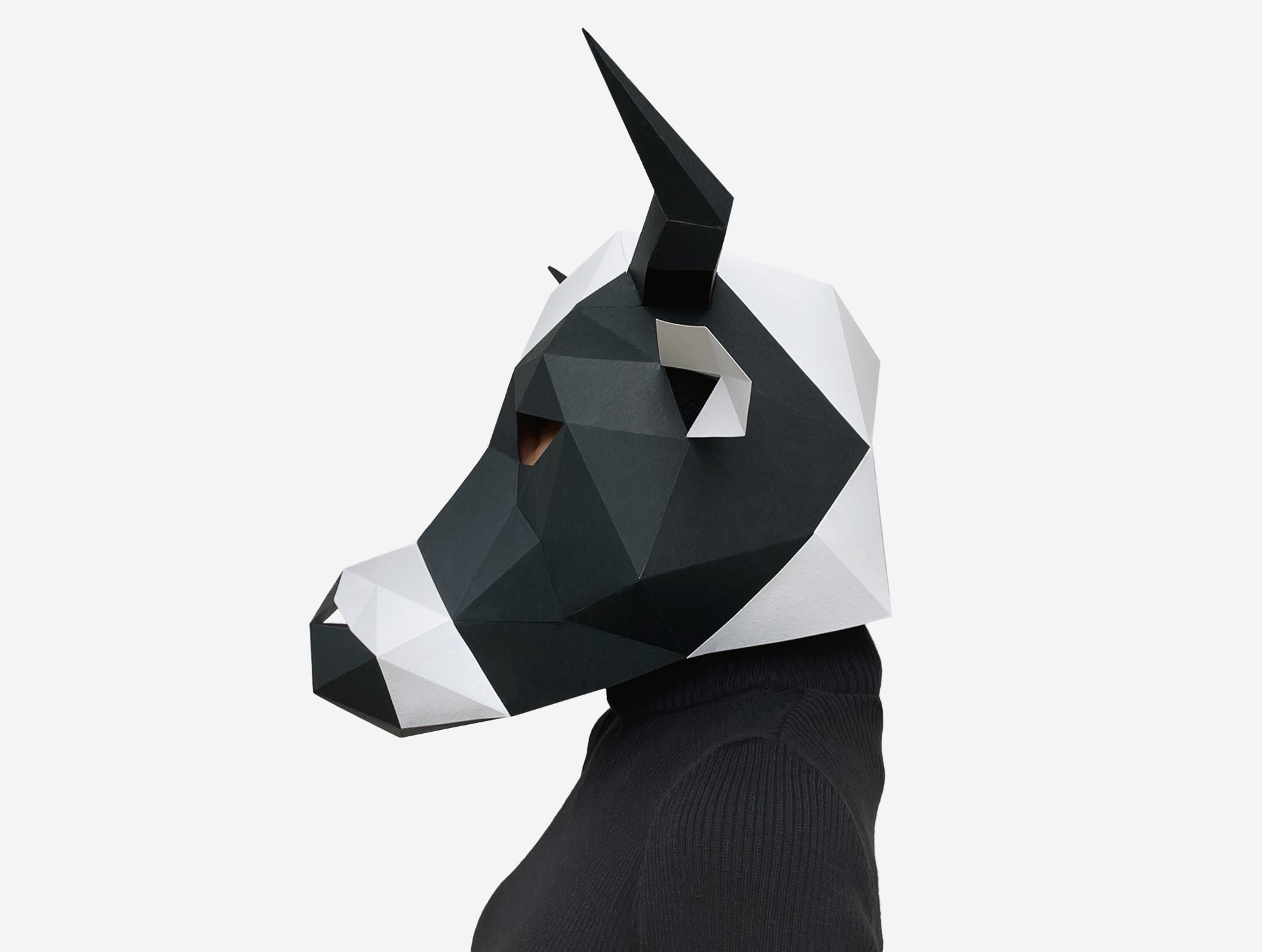 Cow Full Mask Cow Mask DIY Paper Mask Template | Lapa Studios