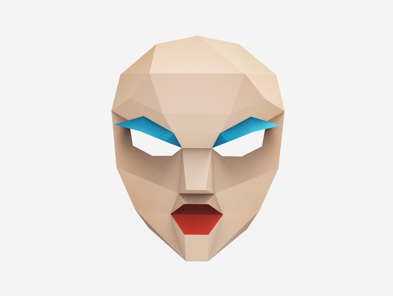 Paper Graph Mask Doll Half Mask DIY Paper Mask Template – Lapa Studios