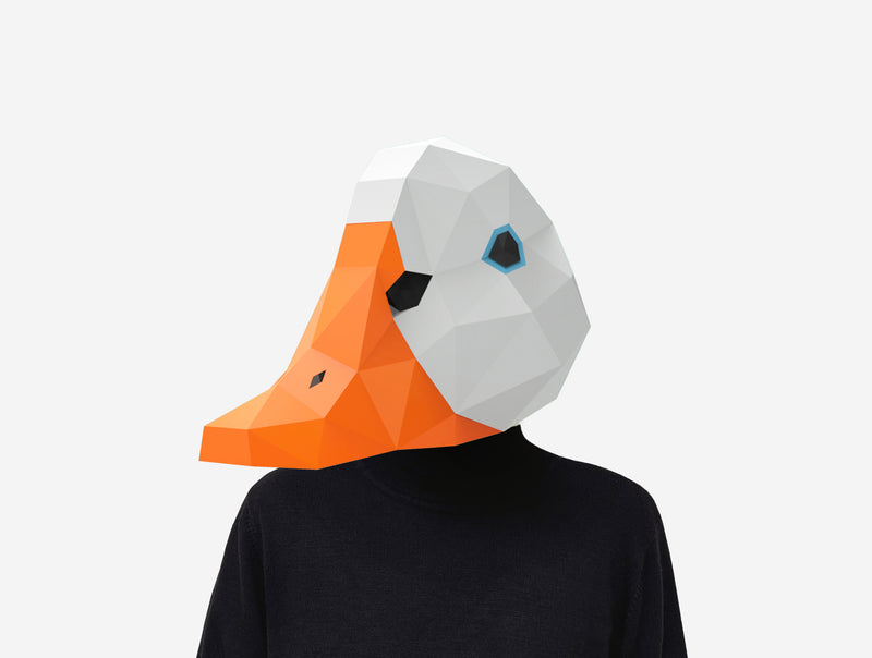 Goose Mask <br> DIY Paper Mask Template