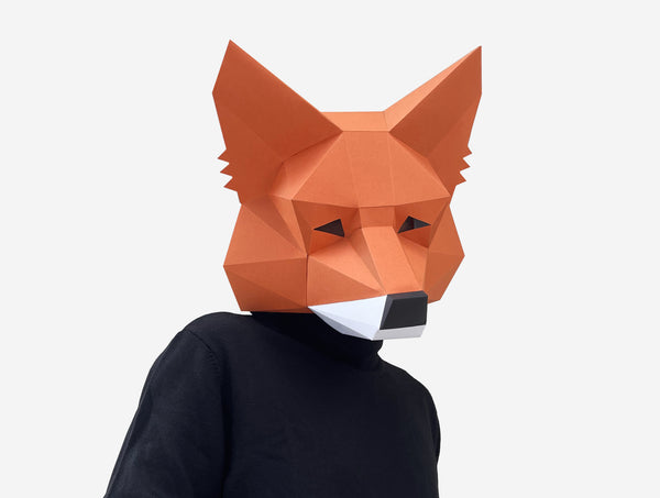Cat Mask Easy DIY Kitten Paper Craft Template, Instant PDF Download,  Printable Animal Mask, 3D Low Poly Halloween Gift Idea 