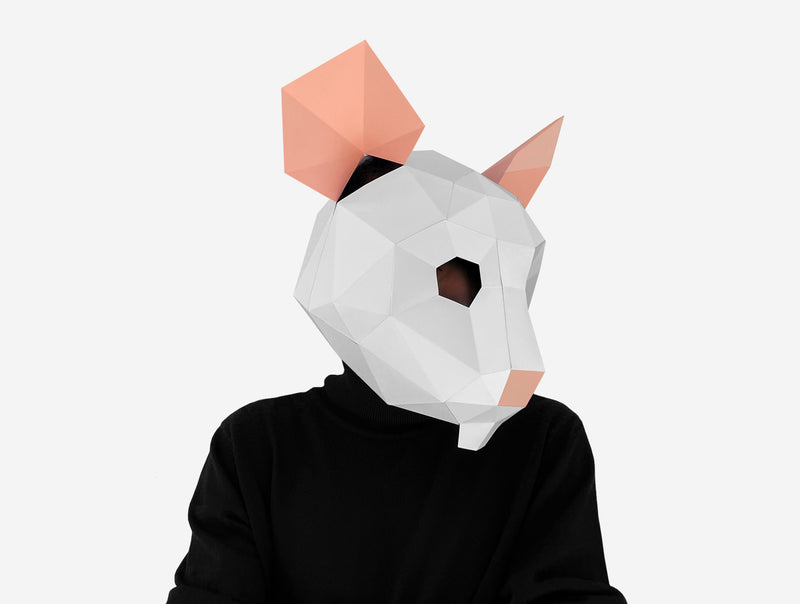 Mouse Mask <br> DIY Paper Mask Template