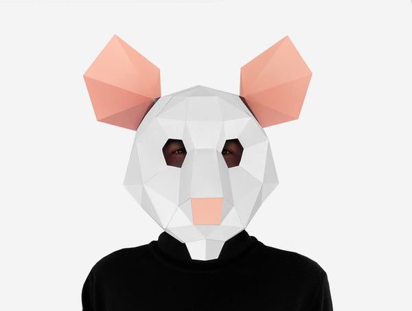 Mouse Mask <br> DIY Paper Mask Template