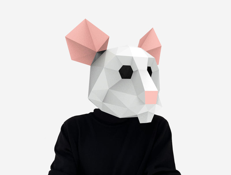 Mouse Mask Pattern Mouse Mask DIY Paper Mask Template | Lapa Studios