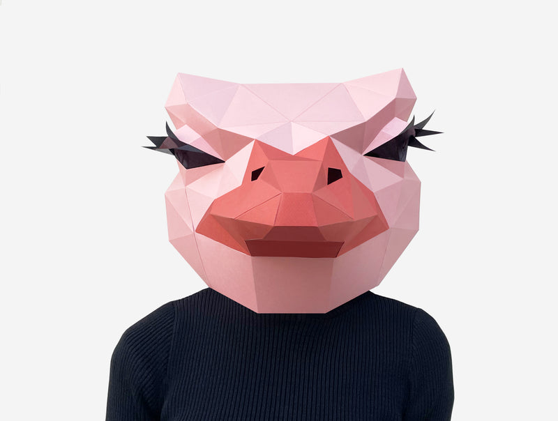 Ostrich Mask <br> DIY Paper Mask Template