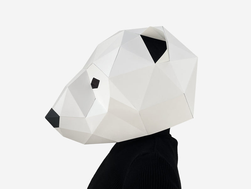 Polar Bear Mask <br> DIY Paper Mask Template