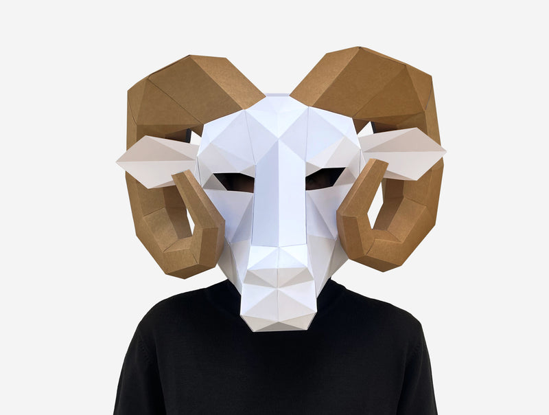 Ram Mask <br> DIY Paper Mask Template