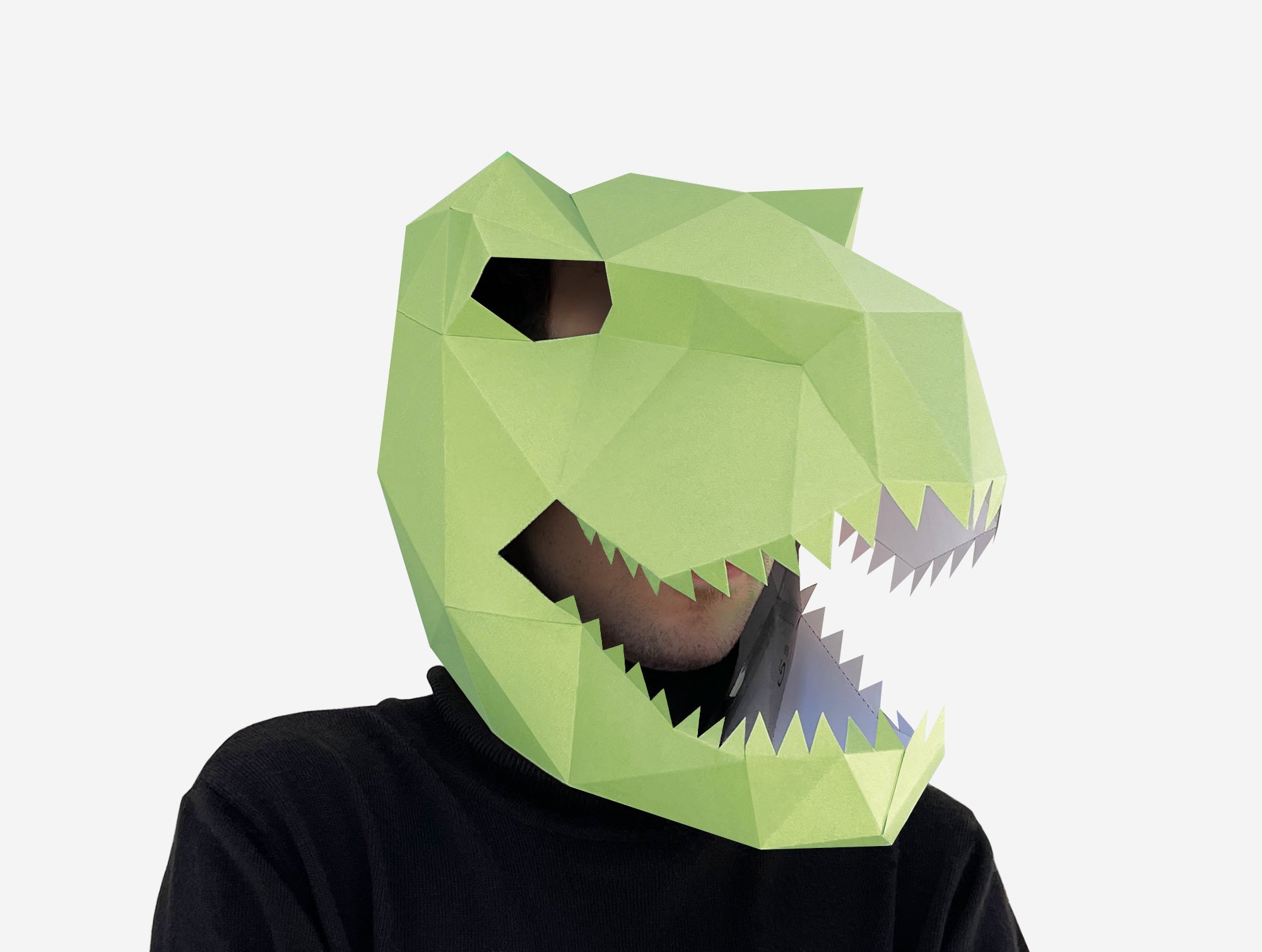Drawn Raptor Mask Velociraptor Mask DIY Paper Mask Template | Lapa Studios