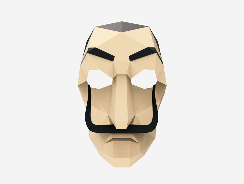 Salvador Dali Mask<br> DIY Paper Mask Template