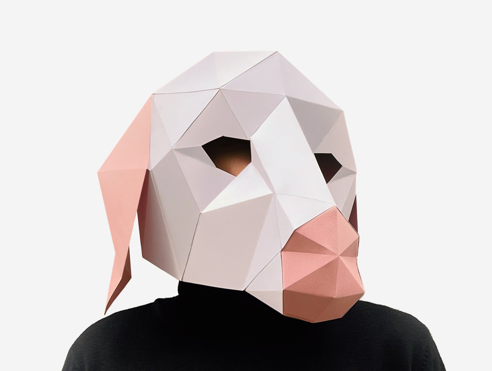 Lamb Mask Pattern Lamb Mask DIY Paper Mask Template – Lapa Studios