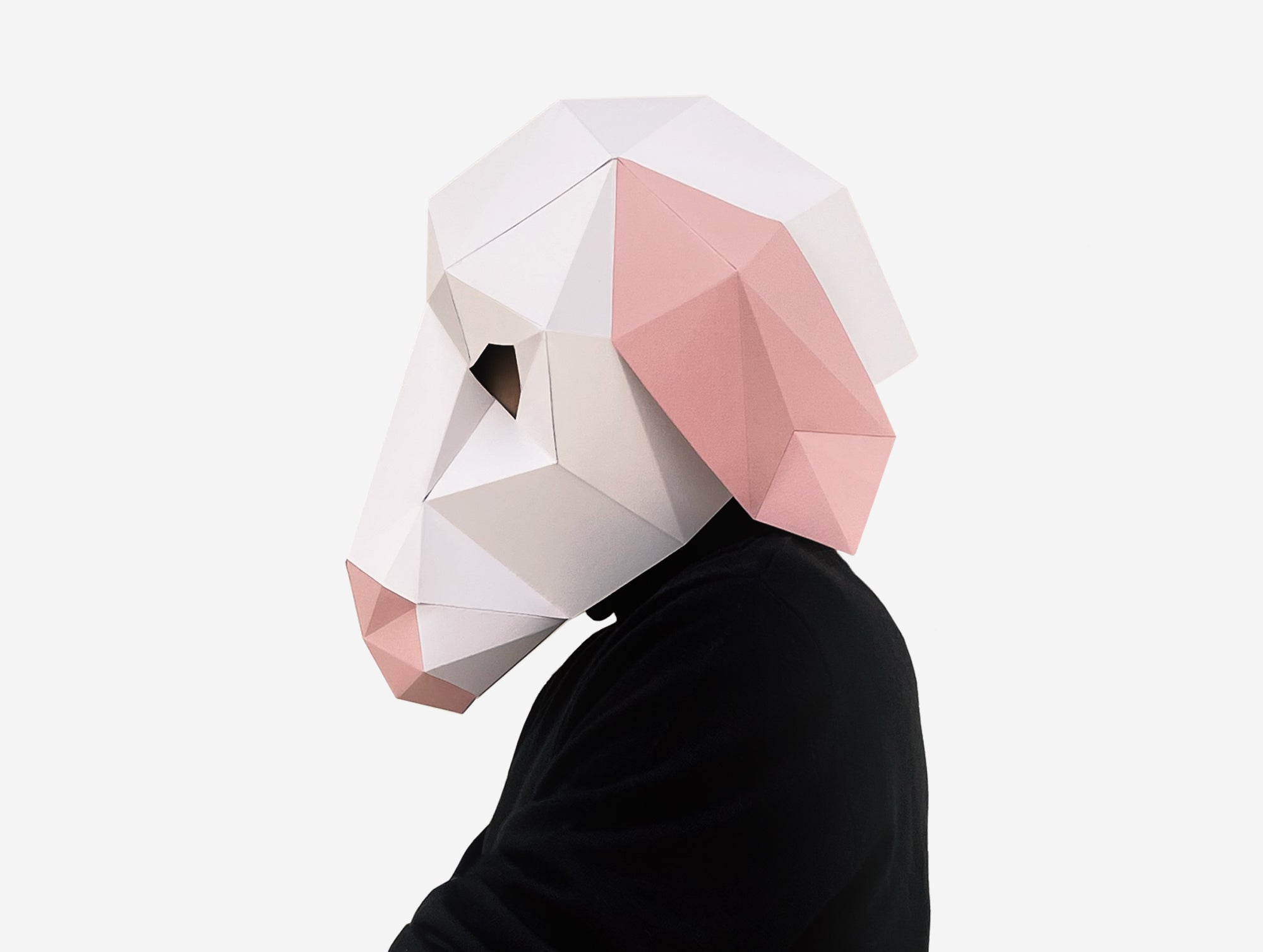 Lamb Mask Pattern Lamb Mask DIY Paper Mask Template – Lapa Studios