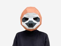 Sloth Mask <br> DIY Paper Mask Template