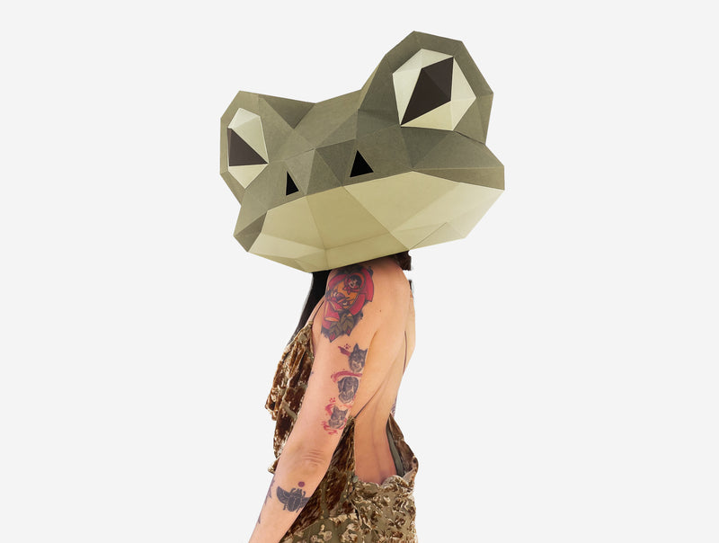 Toad / Frog Mask <br> DIY Paper Mask Template