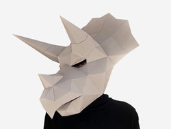 Triceratops Mask <br> DIY Paper Mask Template