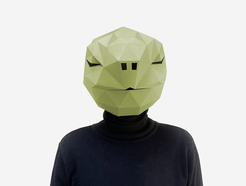 Turtle Mask <br> DIY Paper Mask Template