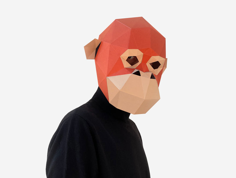 Orangutan Baby Mask <br> DIY Paper Mask Template