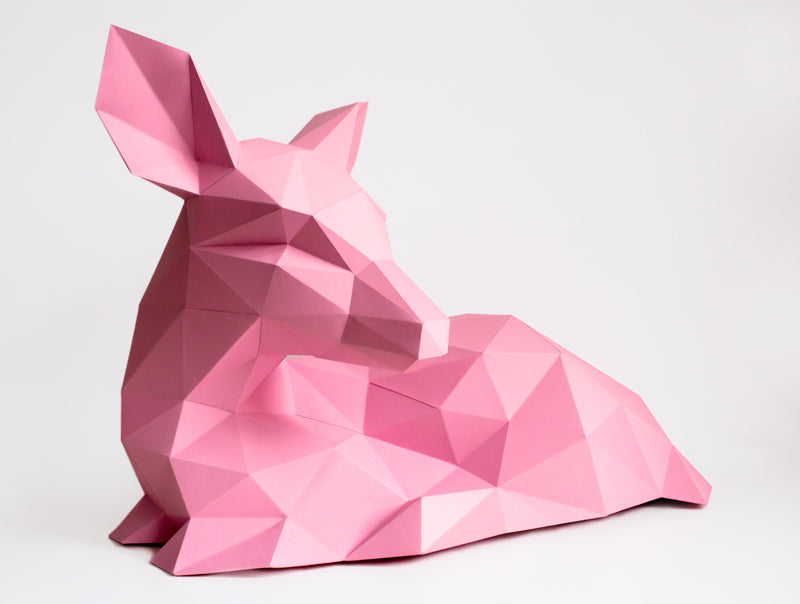 Fawn Sculpture  <br> DIY Paper Craft Template