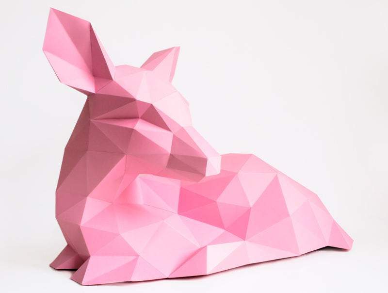 Fawn Sculpture  <br> DIY Paper Craft Template