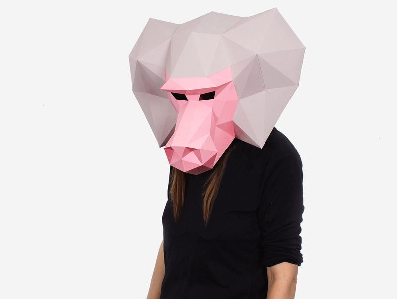 Baboon Mask <br> DIY Paper Mask Template