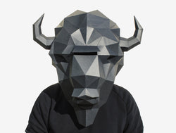 Bison Mask <br> DIY Paper Mask Template
