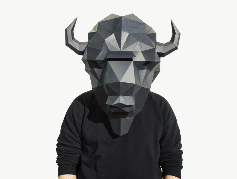 Bison Mask <br> DIY Paper Mask Template