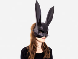 Bunny Half Mask <br> DIY Paper Mask Template
