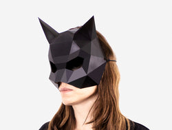 Cat Half Mask DIY Paper Mask Template – Lapa Studios