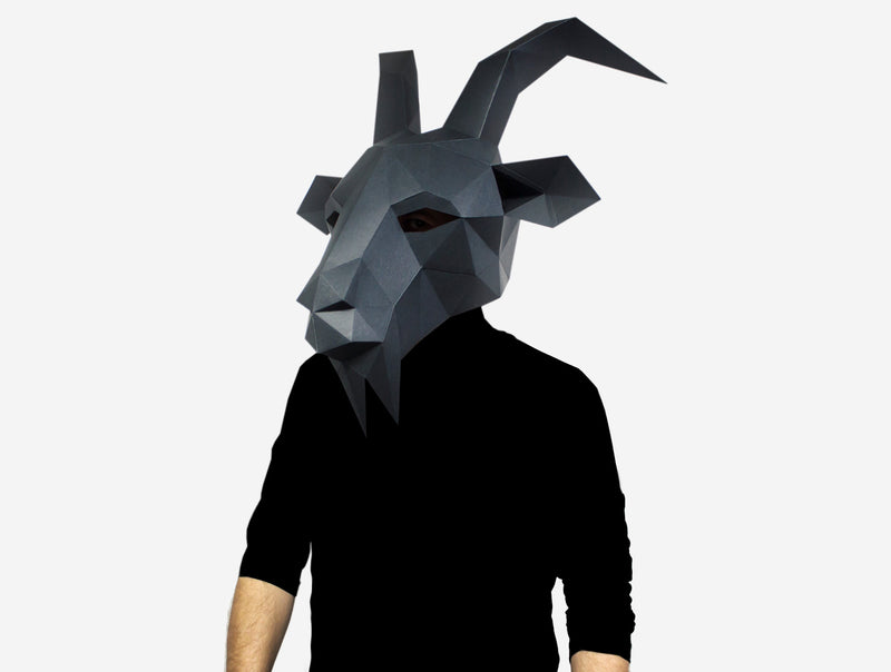 Black Phillip Mask <br> DIY Paper Mask Template