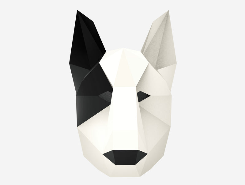 Bull Terrier Dog Mask <br> DIY Paper Mask Template