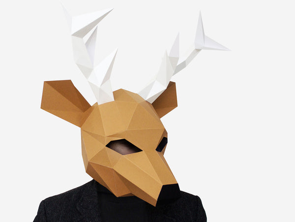 Deer Mask <br> DIY Paper Mask Template