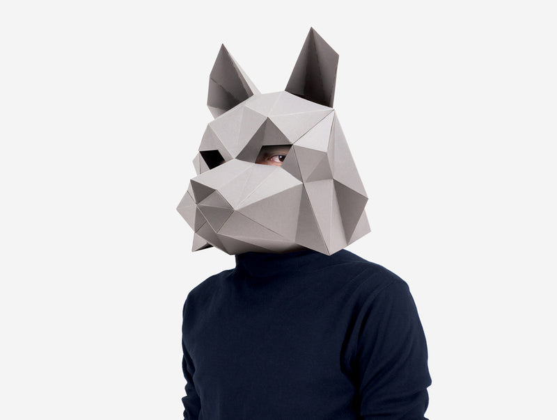 Dire Wolf Mask <br> DIY Paper Mask Template